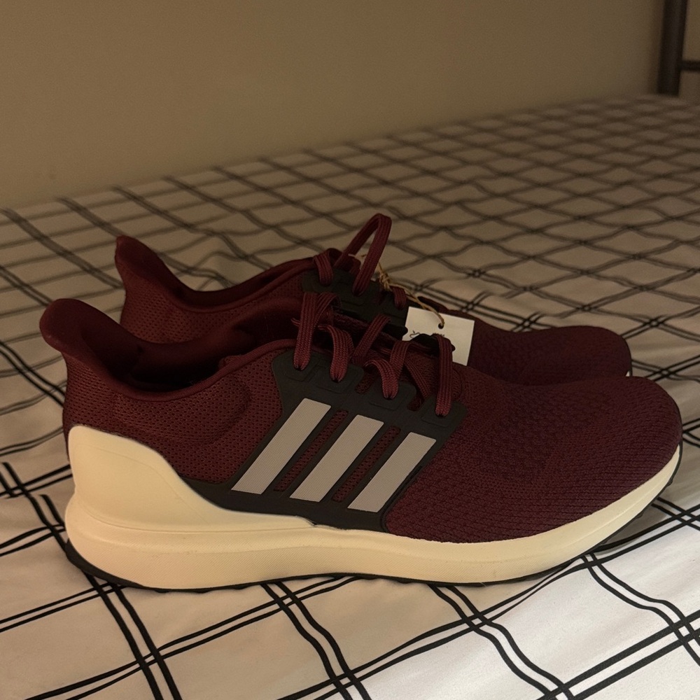 Adidas Burgundy and Cream Running Shoes